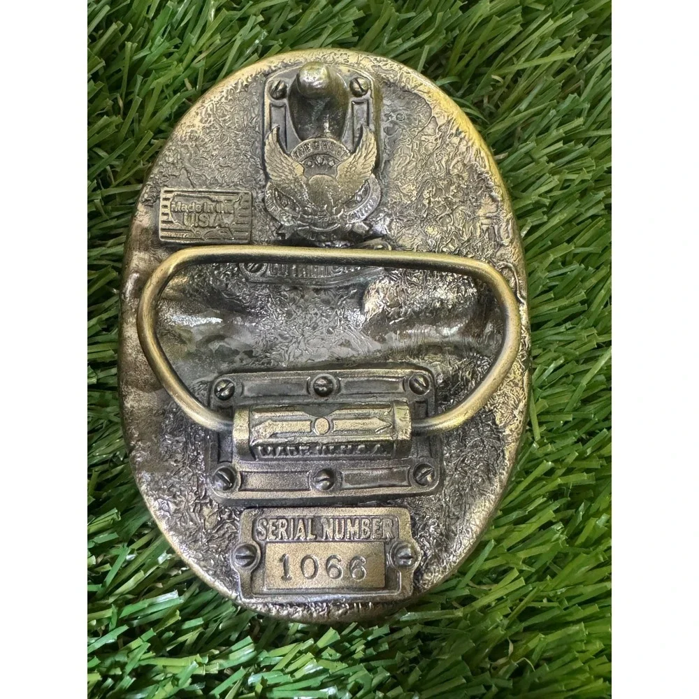 Vintage 1980's Brass Golf Belt Buckle The Great American Buckle Company USA Made